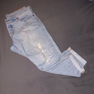 Levi’s 501 distressed jeans!